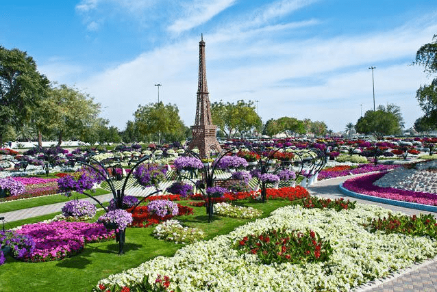 حديقة الزهور العين برج إيفل